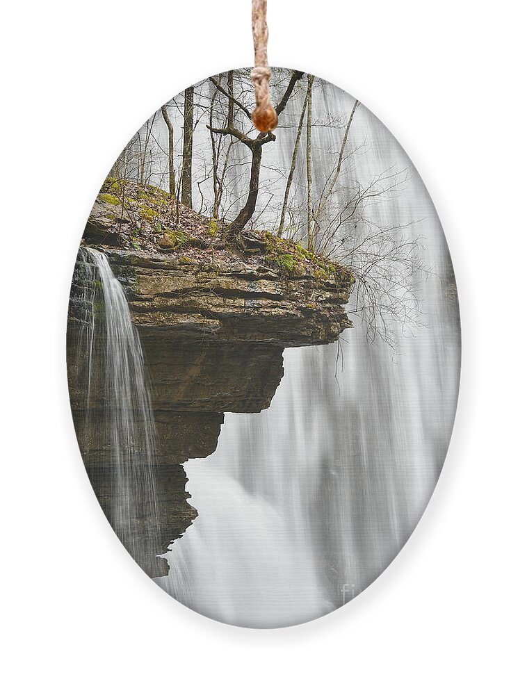 Virgin Falls Ornament featuring the photograph Virgin Falls 6 by Phil Perkins