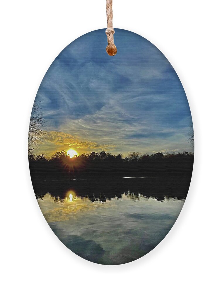 Virginia Ornament featuring the photograph Virgina Summer Sunset by Michael Descher