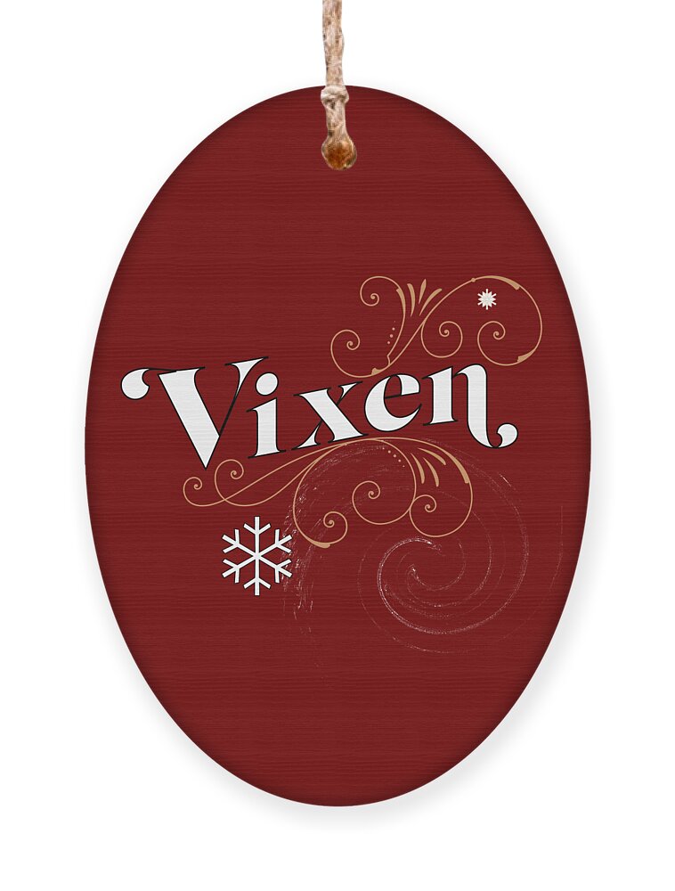 Vixen Ornament featuring the digital art Vixen by Gina Harrison