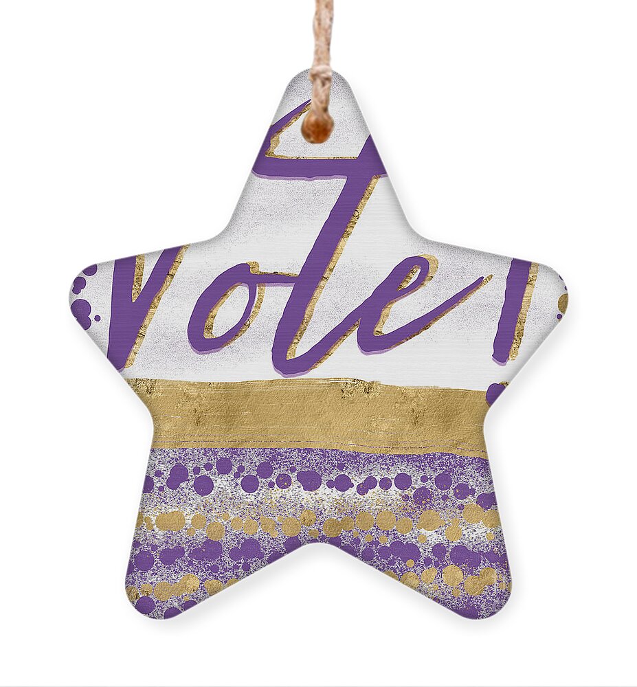 Vote Ornament featuring the digital art Vote by Bentley Davis