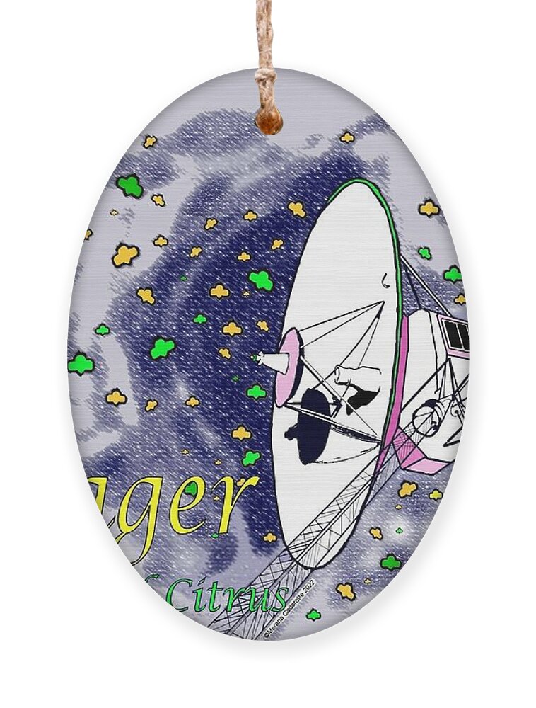 Girl Scout Ornament featuring the digital art Voyager card by Merana Cadorette