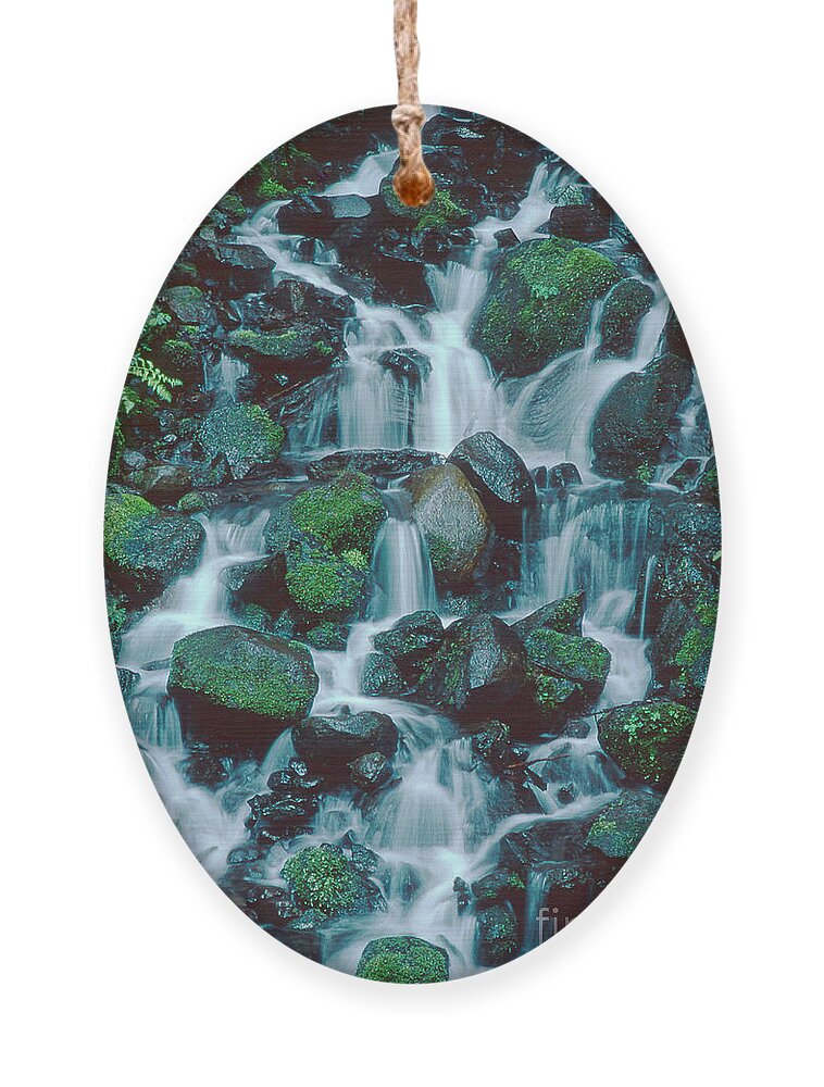 Dave Welling Ornament featuring the photograph Wahkeena Falls Columbia River Gorge Nsa Oregon by Dave Welling