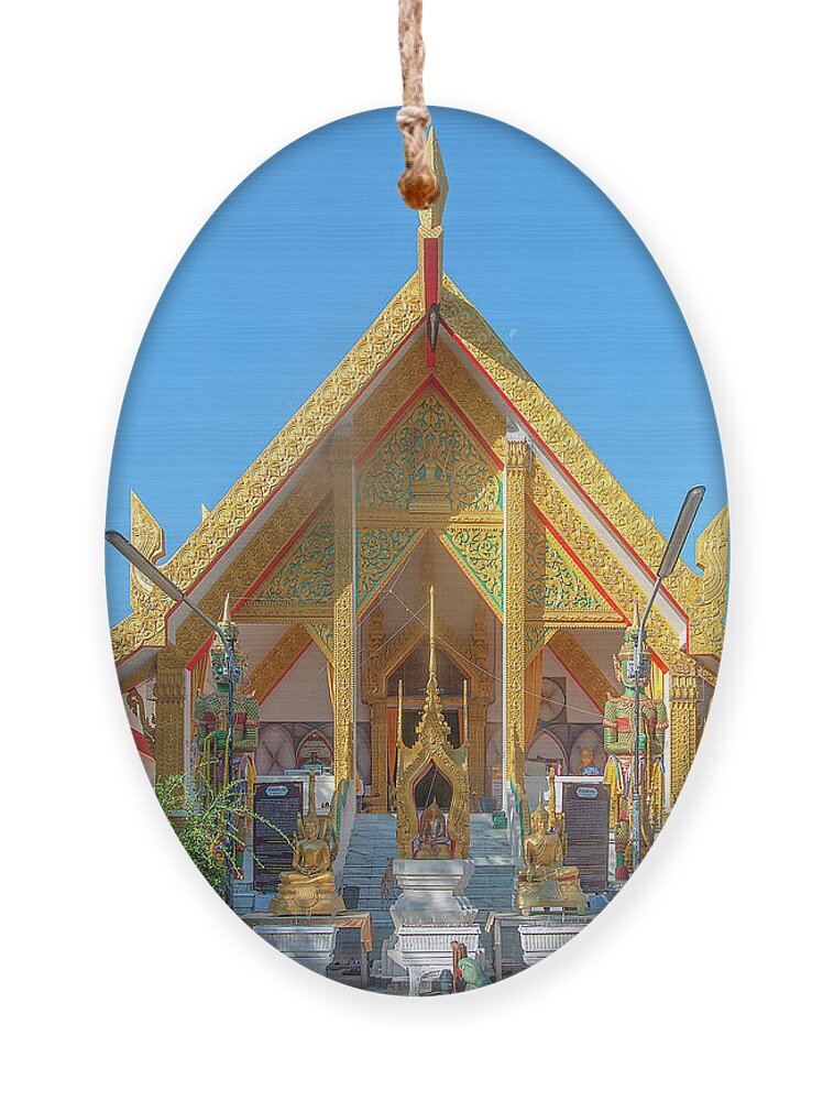 Scenic Ornament featuring the photograph Wat Si Pradu Phra Ubosot DTHU1405 by Gerry Gantt