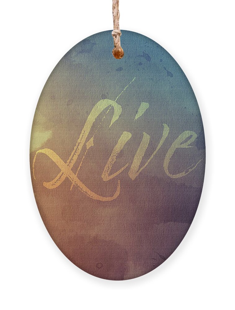 Watercolor Ornament featuring the digital art Watercolor Art Live by Amelia Pearn