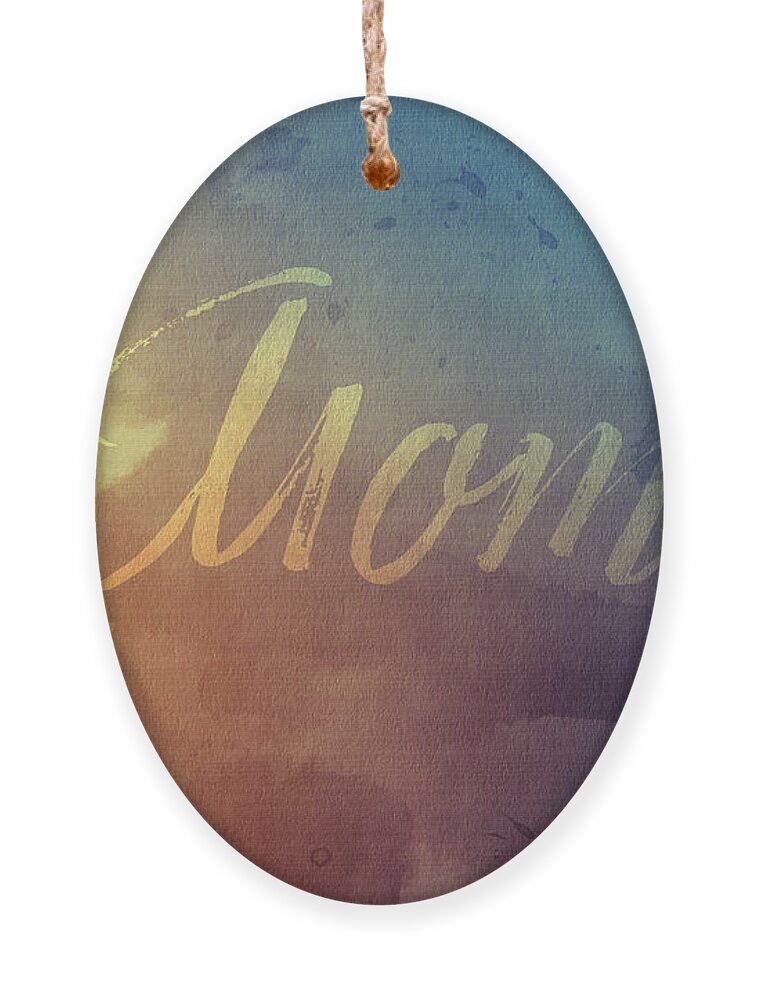 Mom Ornament featuring the digital art Watercolor Art Mom by Amelia Pearn