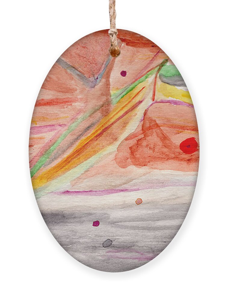 Watercolor Ornament featuring the painting Watercolor Improvisation 1291 by Bentley Davis