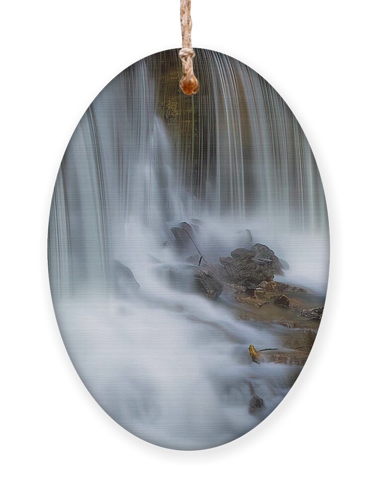 Amis Mill Ornament featuring the photograph Waterfalls at Amis Mill by Shelia Hunt