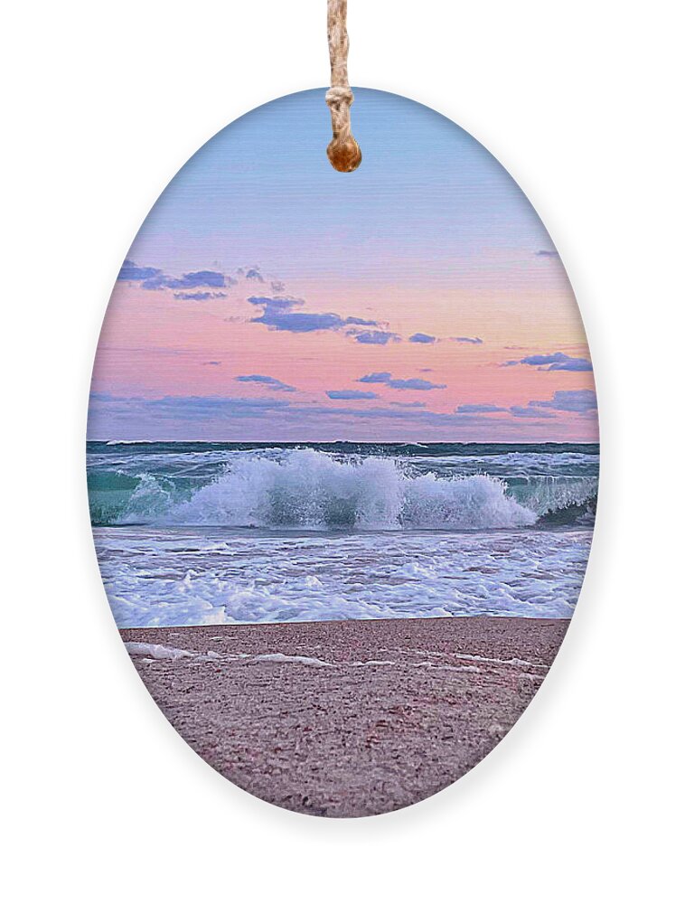 Beach Ornament featuring the photograph Wave from Heaven by Lee Darnell