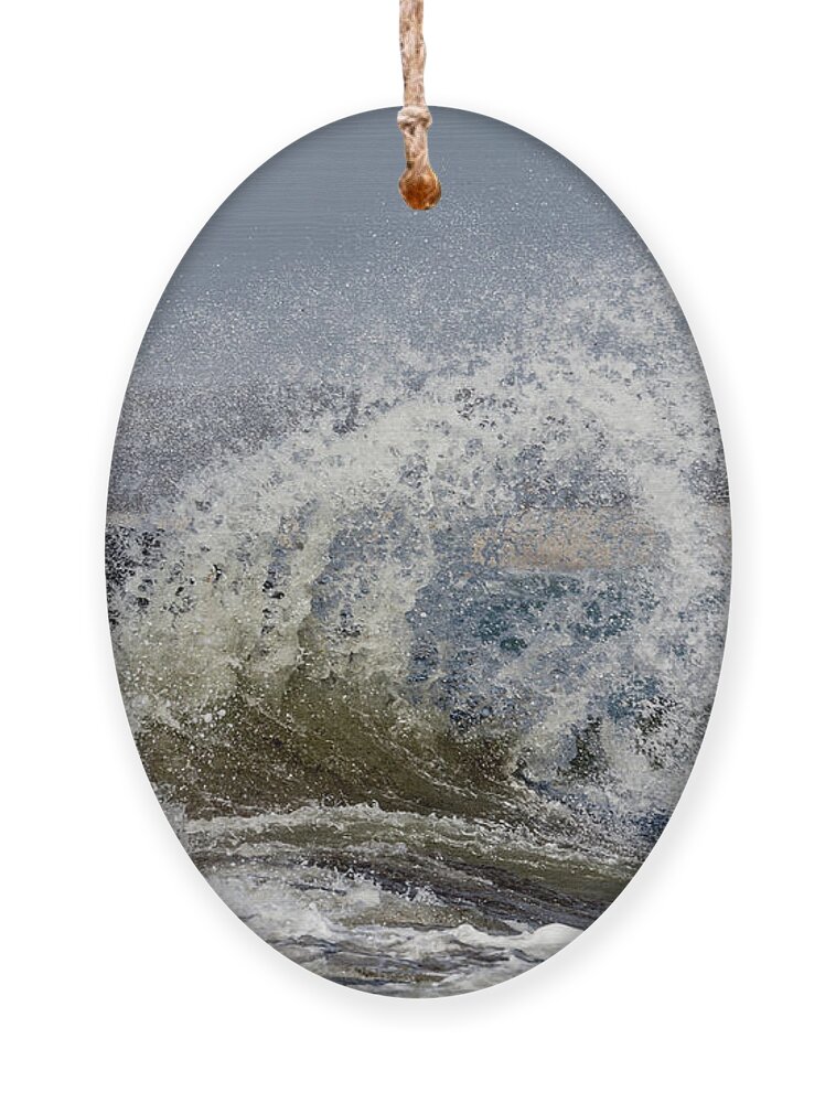 Westport Ornament featuring the photograph Waves Crashing in Westport by Denise Kopko