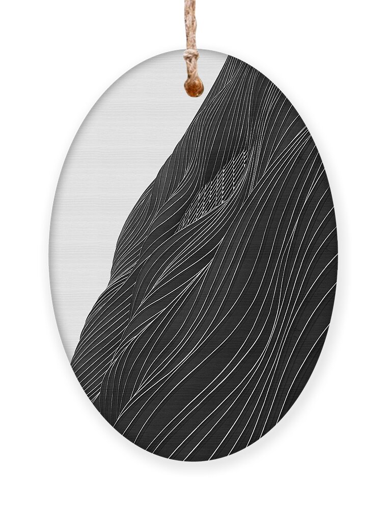 B&w Ornament featuring the photograph Waves of Black and White by Christi Kraft