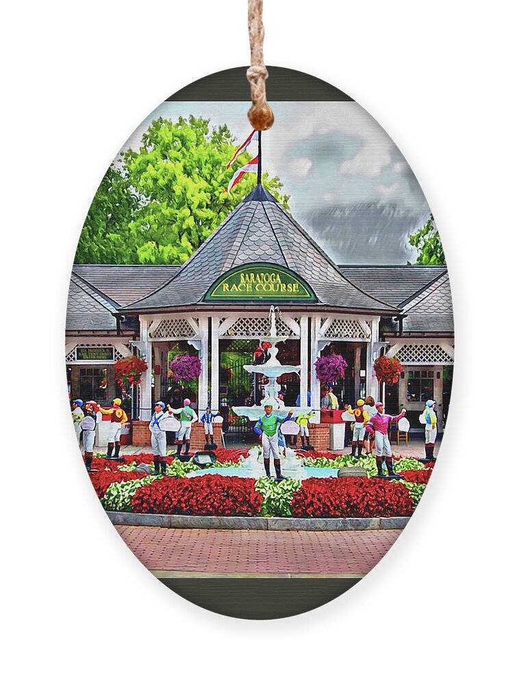 Saratoga Ornament featuring the digital art Welcome To Saratoga by CAC Graphics