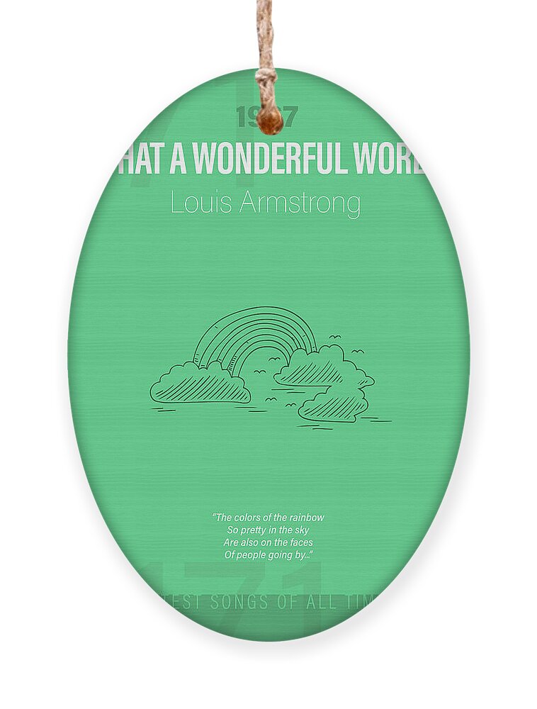 What a Wonderful World Louis Armstrong Minimalist Song Lyrics Greatest Hits  of All Time 171 Sticker