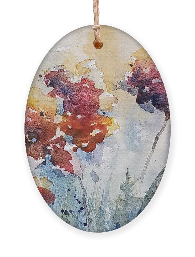Floral Ornament featuring the painting Wild Flowers by Sheila Romard