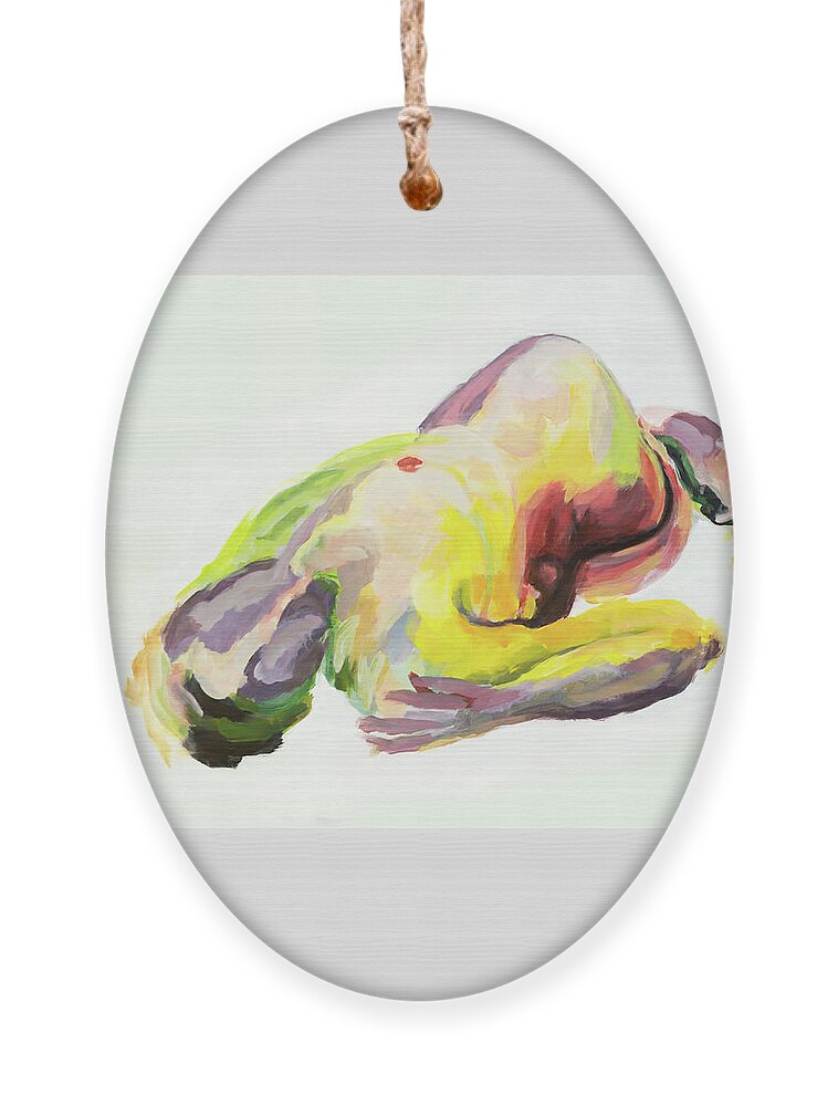 #woman Ornament featuring the painting Woman 5 by Veronica Huacuja