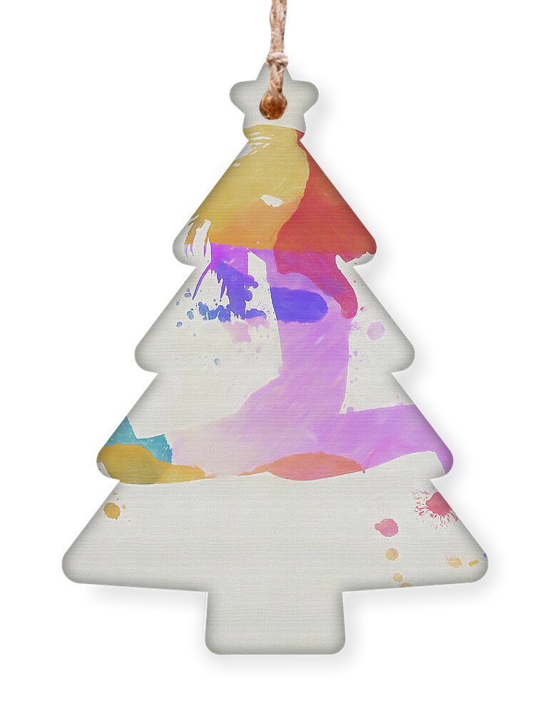 Woman Dancing In Color Ornament featuring the painting Woman Dancing In Color by Dan Sproul
