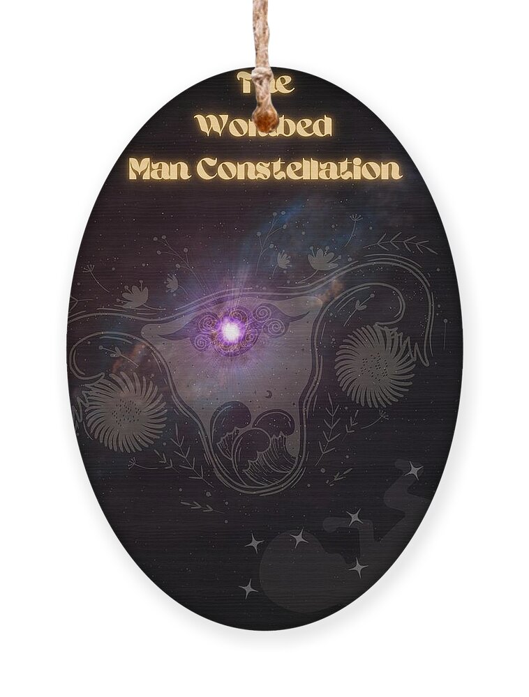 Womb Ornament featuring the digital art Wombed Man Constellation by Hank Gray