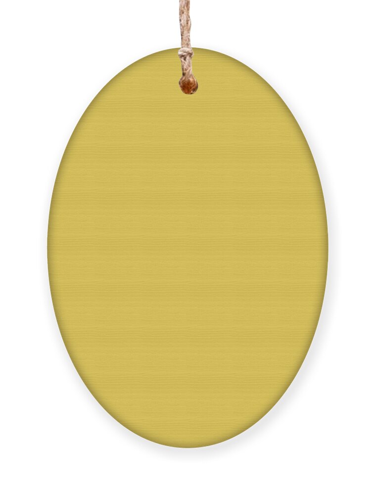 Yellow Ornament featuring the digital art Yellow Gokd Solid Color match for Love and Peace Design by Delynn Addams