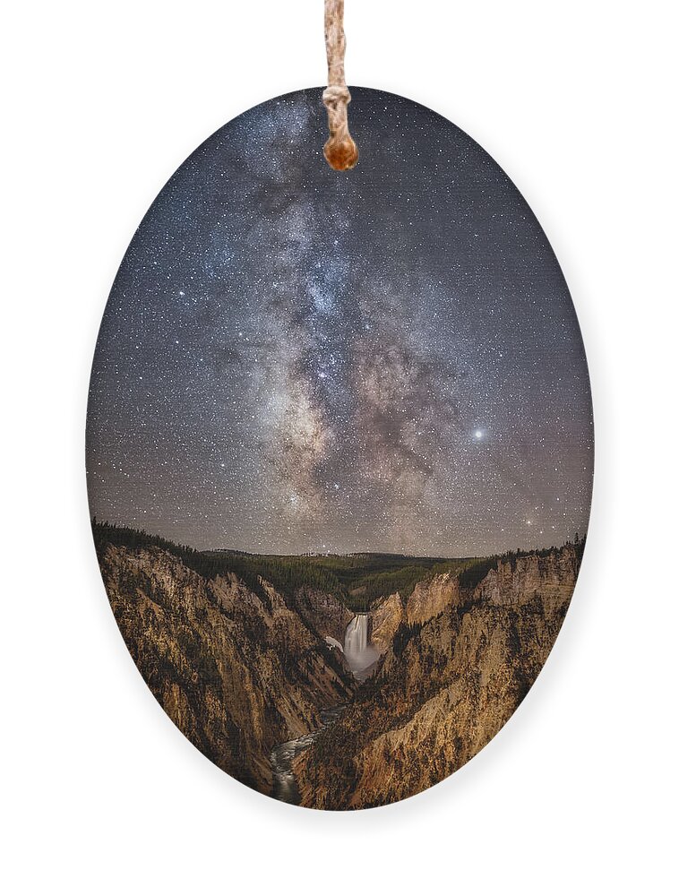 #faatoppicks Ornament featuring the photograph Yellowstone at Night by Darren White