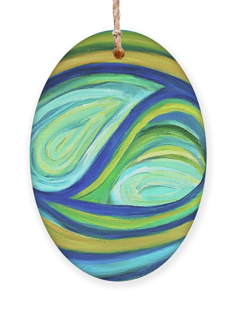 Yin And Yang.abstract Ornament featuring the painting Yin and Yang by Maria Meester