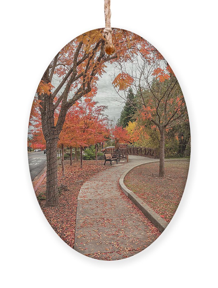 Chinese Pistache Ornament featuring the photograph Yountville In Autumn by Jonathan Nguyen