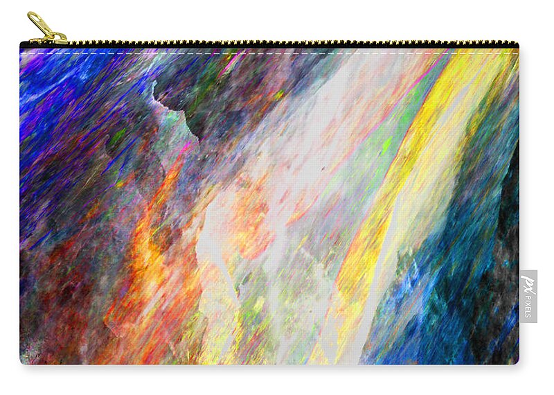 Digital Zip Pouch featuring the digital art First Rainbow by Stephanie Grant
