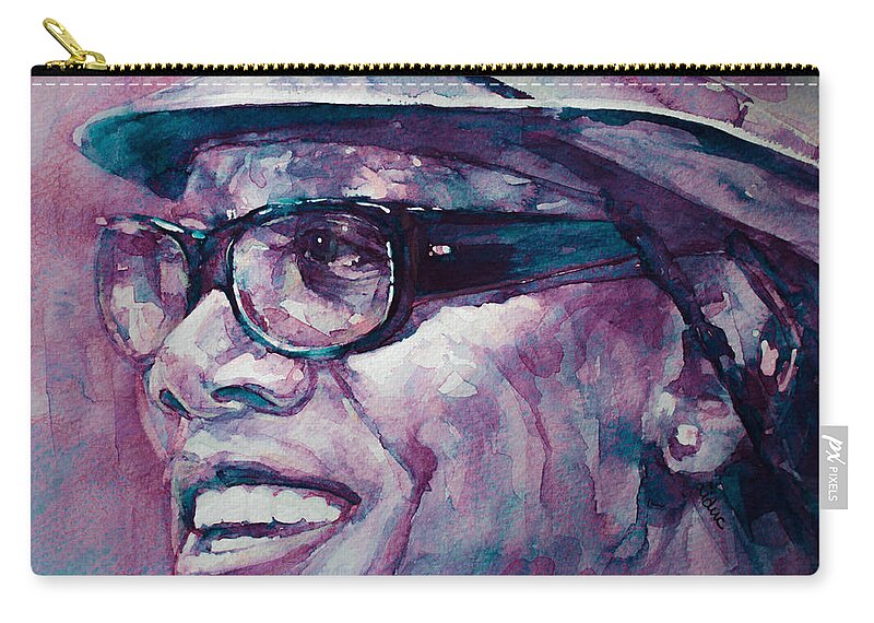 Sax Zip Pouch featuring the painting Working on a Dream by Laur Iduc