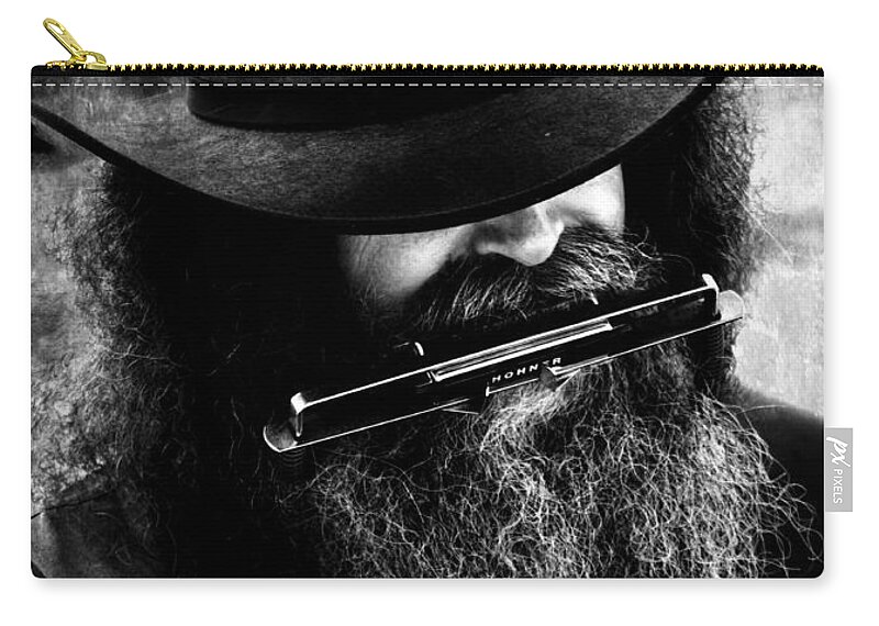 Portrait Zip Pouch featuring the photograph Humming Man by J C