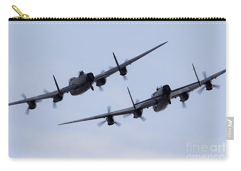 Avro Zip Pouch featuring the photograph Lancaster Moment by Airpower Art