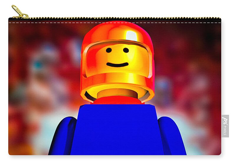 Lego Zip Pouch featuring the photograph Lego Spaceman by Bob Orsillo