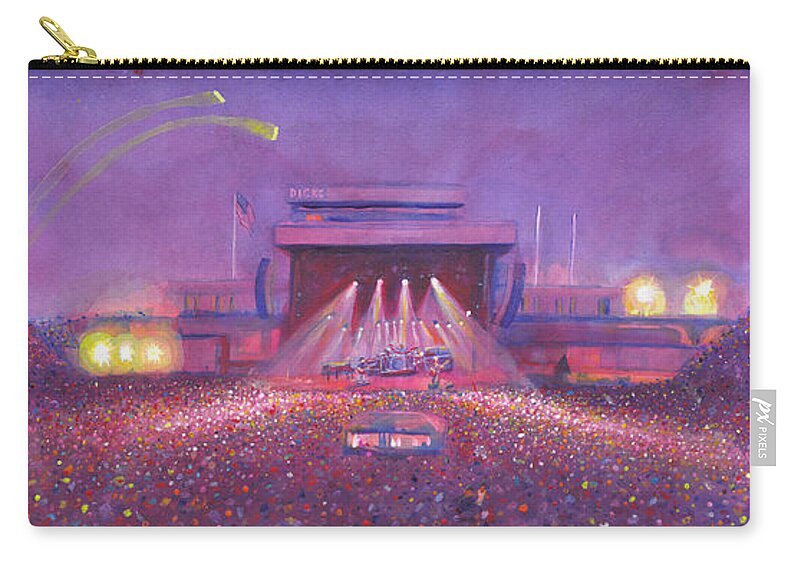 Phish Zip Pouch featuring the painting Phish at Dicks by David Sockrider