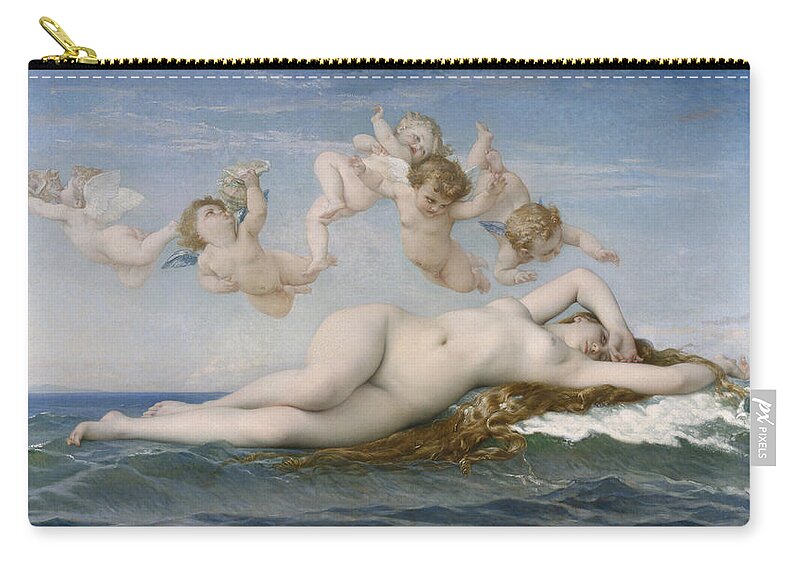 Alexandre Cabanel Zip Pouch featuring the painting The Birth of Venus #7 by Alexandre Cabanel
