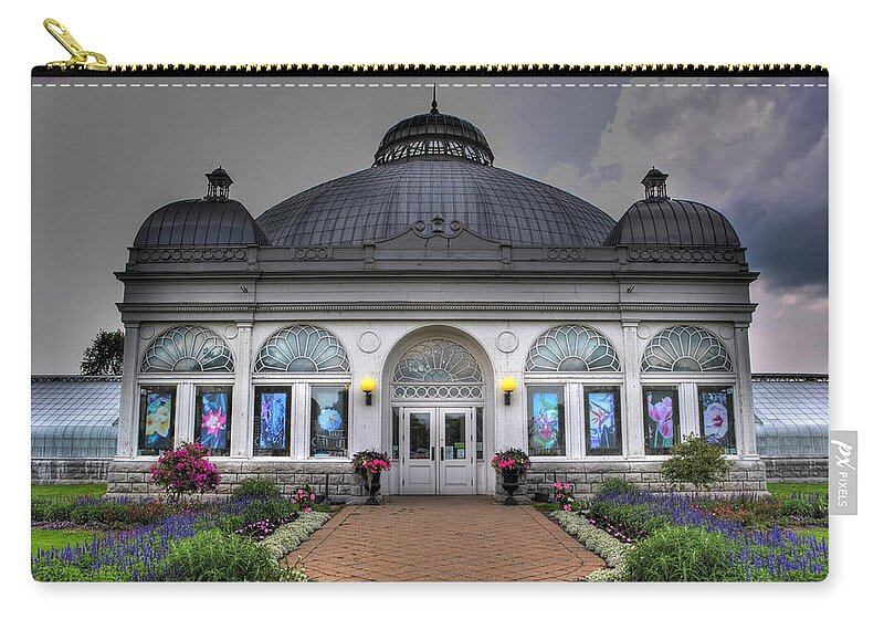 Michael Frank Jr Zip Pouch featuring the photograph 001 Buffal and Erie County Botanical Gardens by Michael Frank Jr
