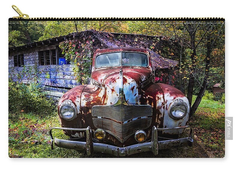 1940 Zip Pouch featuring the photograph 1940 Dodge by Debra and Dave Vanderlaan