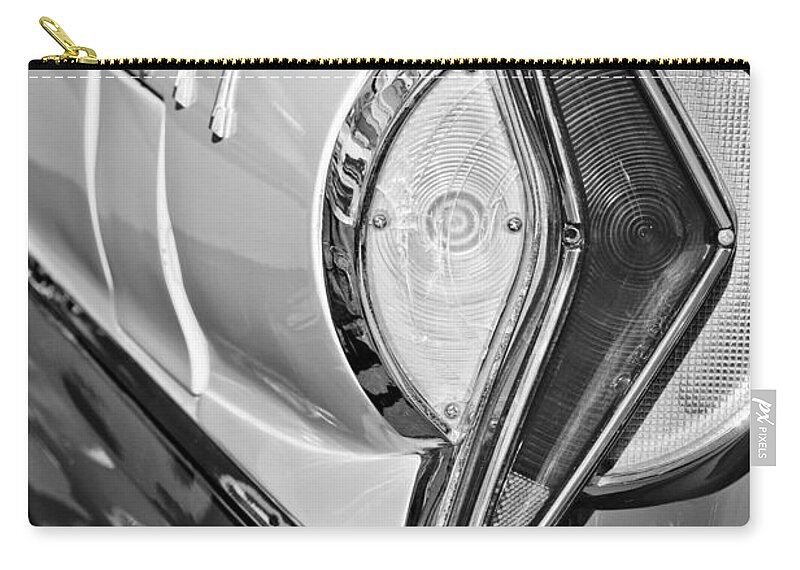 1958 Edsel Wagon Tail Light Zip Pouch featuring the photograph 1958 Edsel Wagon Tail Light by Jill Reger