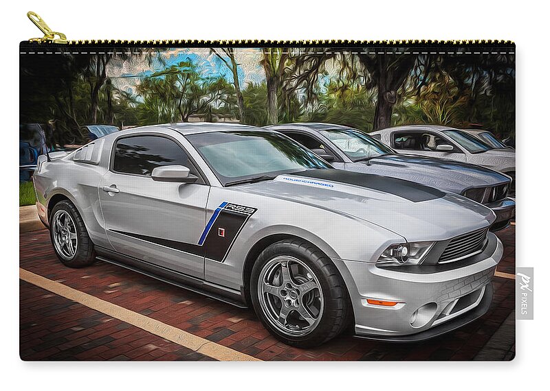 2012 Ford Mustang Zip Pouch featuring the photograph 2012 Ford Roush Stage 3 Mustang RS3 Painted #1 by Rich Franco