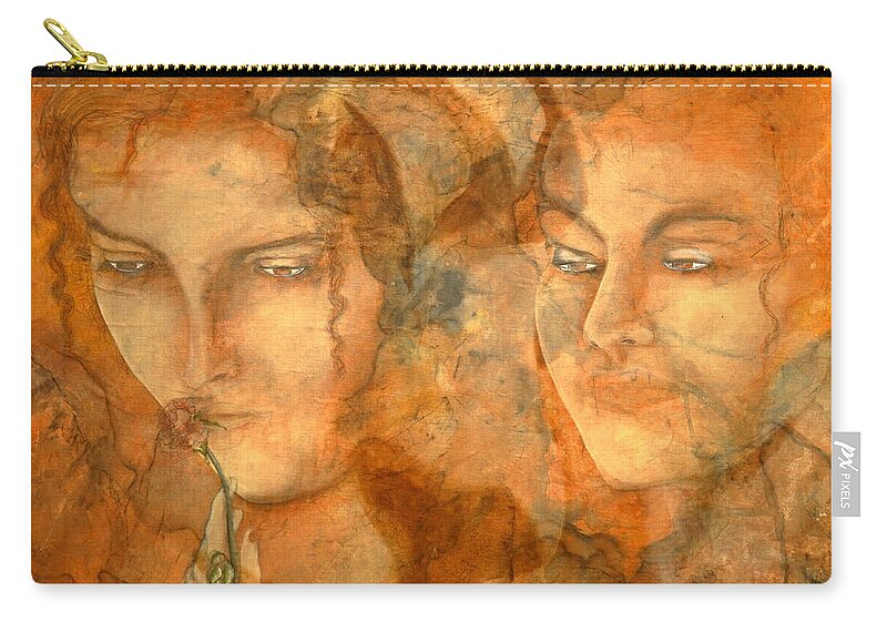 Giorgio Zip Pouch featuring the painting A Love That Will NEVER Fade #1 by Giorgio Tuscani