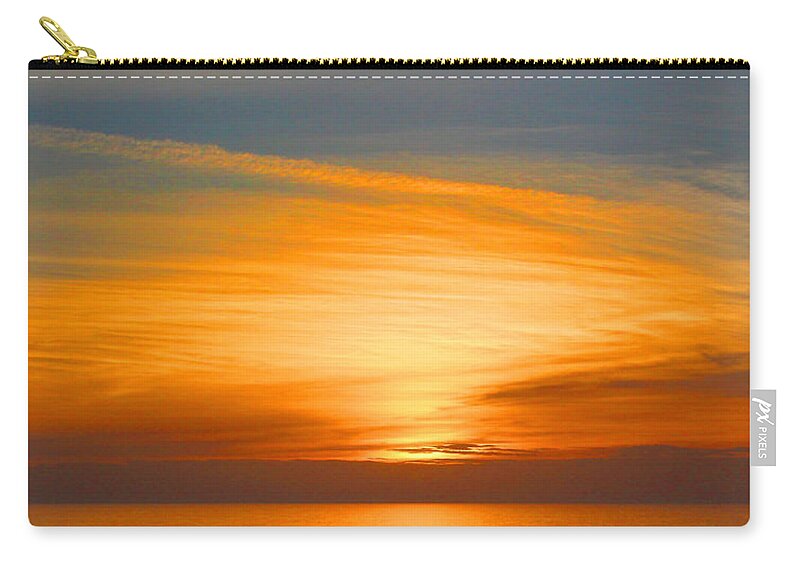 Sunset Zip Pouch featuring the photograph A Walk at Sunset #1 by Mariarosa Rockefeller