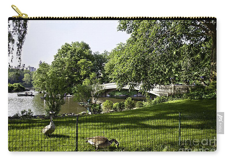 Central Park Zip Pouch featuring the photograph Afternoon in Central Park #1 by Madeline Ellis