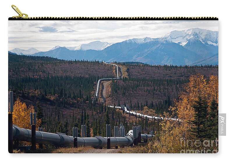 Nature Carry-all Pouch featuring the photograph Alaska Oil Pipeline by Mark Newman