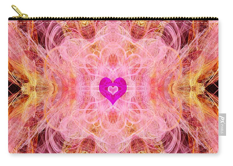 Angel Zip Pouch featuring the digital art Archangel Chamuel #1 by Diana Haronis