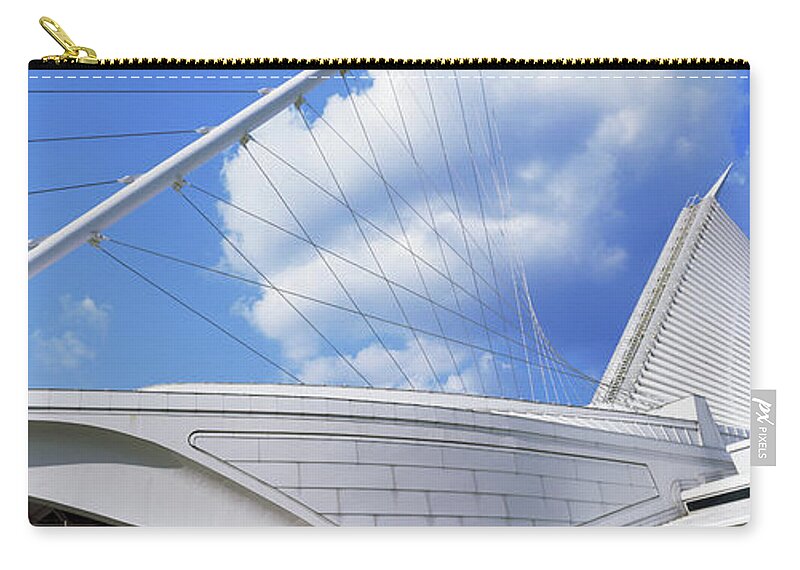 Photography Zip Pouch featuring the photograph Art Museum, Milwaukee Art Museum #1 by Panoramic Images