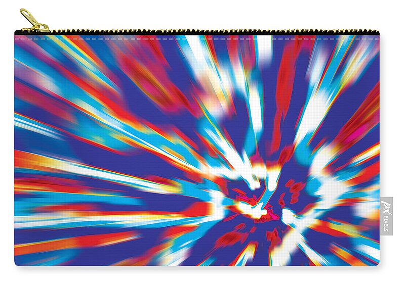 Abstract Photographs Zip Pouch featuring the digital art Bang #1 by David Davies