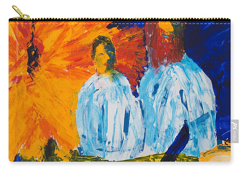 Jewish Art Zip Pouch featuring the painting Bar Mitzvah by Walt Brodis