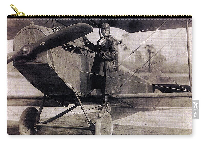 Aviation Carry-all Pouch featuring the photograph Bessie Coleman, American Aviator by Science Source