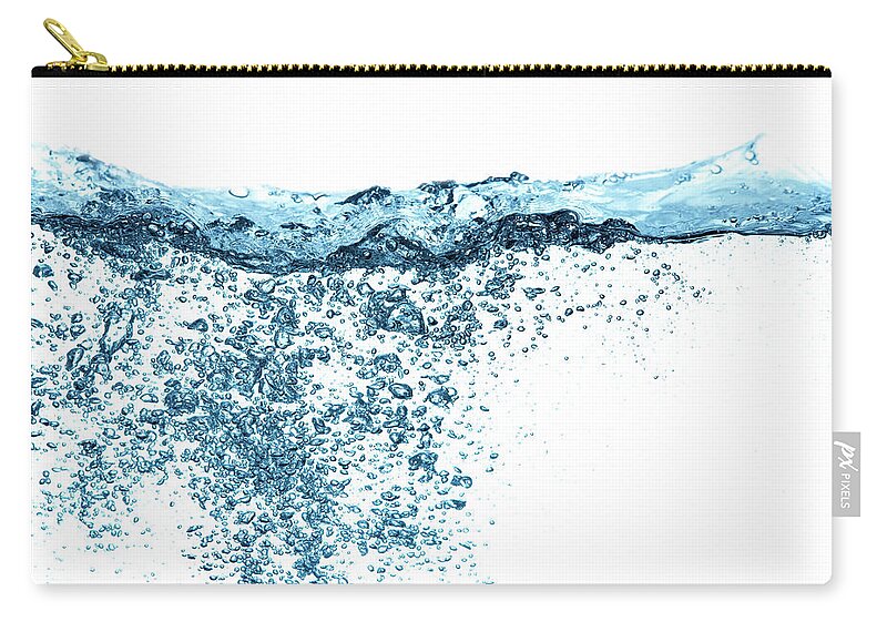 Underwater Zip Pouch featuring the photograph Blue Water #1 by Krystiannawrocki