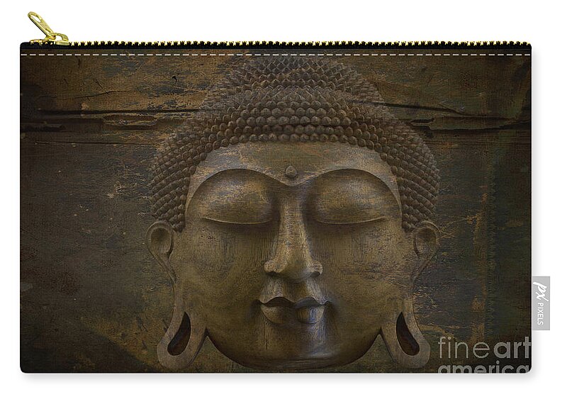 Buddha Zip Pouch featuring the photograph Buddha #1 by Sharon Mau
