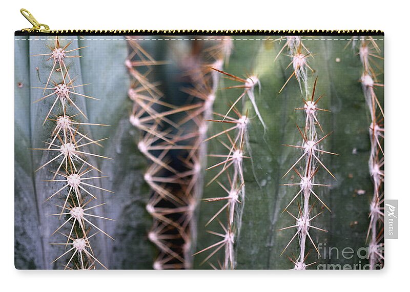 Cactus Zip Pouch featuring the photograph Cactus #1 by Henrik Lehnerer