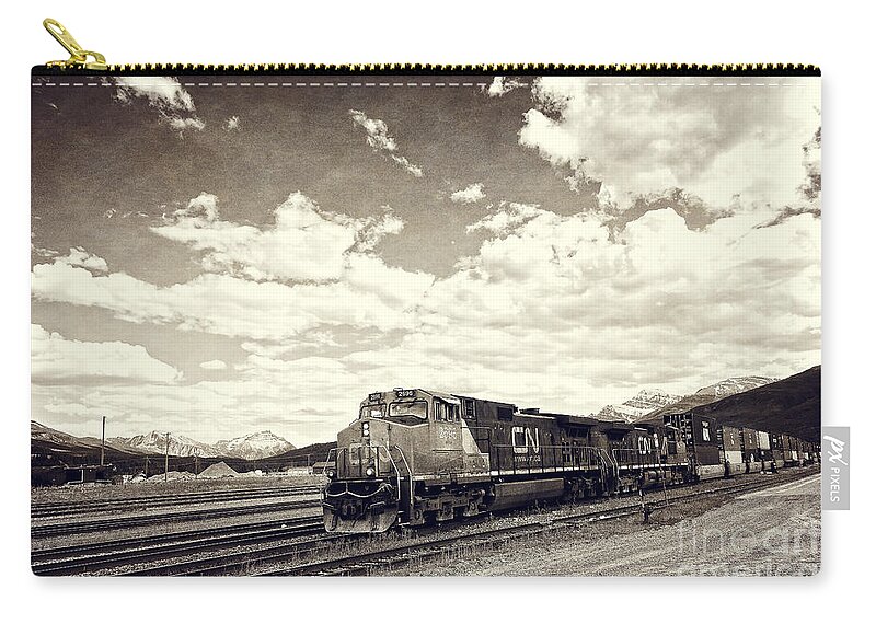 Photography Zip Pouch featuring the photograph Canada Rail #1 by Ivy Ho