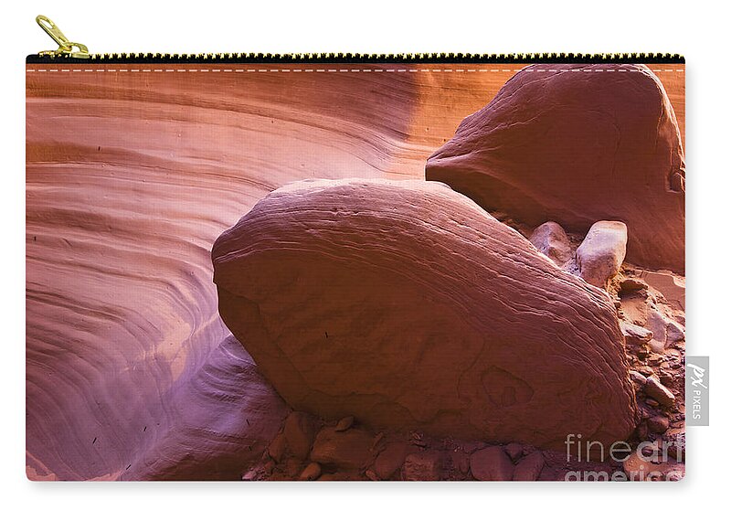 Canyon Zip Pouch featuring the photograph Canyon rocks by Bryan Keil