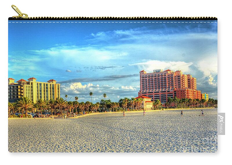 Beach Zip Pouch featuring the photograph Clearwater Beach #1 by Debbi Granruth